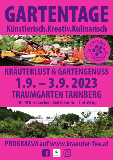 Gartentage bei der Kräuterfee – in Lochen von 01.09.23 bis 03.09.23 – 10:00 bis 19:00 Uhr